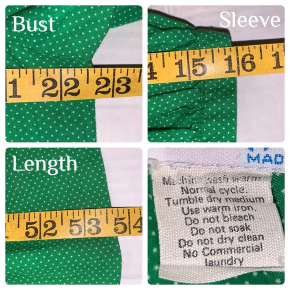 HILDA HAWAII Muumuu Maxi Dress Vintage 70's Lace Green Polka Dots - Picture 6 of 7